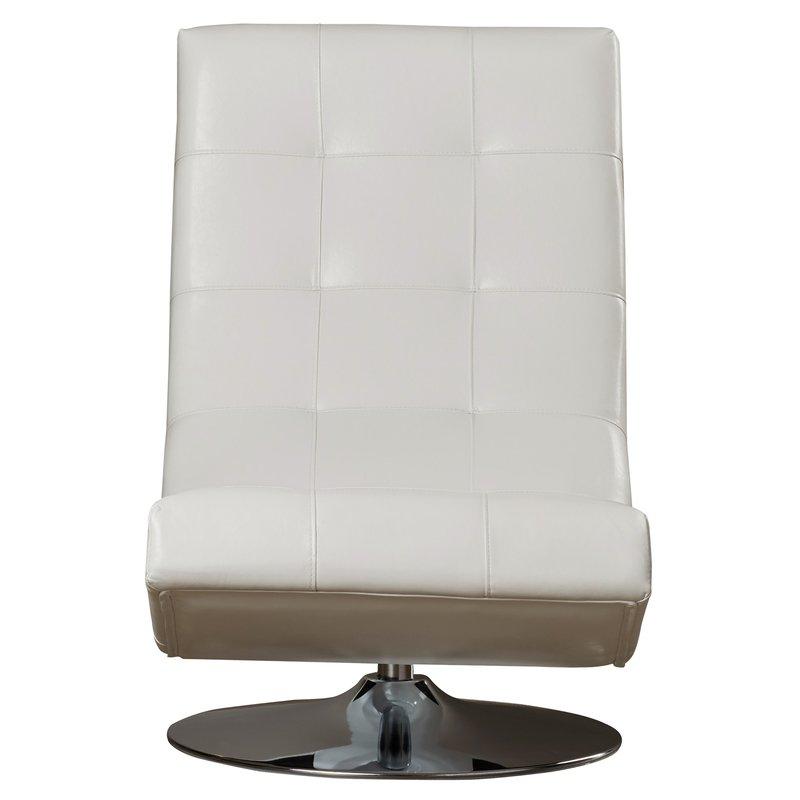  Furniture of America Trinidad Swivel Leather Look Accent Chair CM-AC6912W IMAGE 5