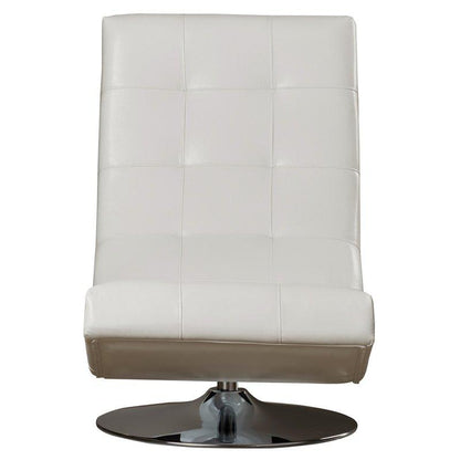  Furniture of America Trinidad Swivel Leather Look Accent Chair CM-AC6912W IMAGE 5