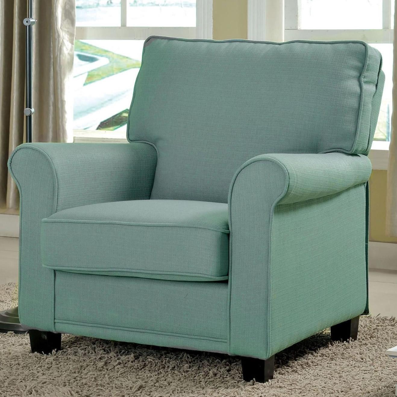  Furniture of America Belem Stationary Fabric Accent Chair CM-AC6056BL IMAGE 1
