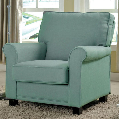  Furniture of America Belem Stationary Fabric Accent Chair CM-AC6056BL IMAGE 1