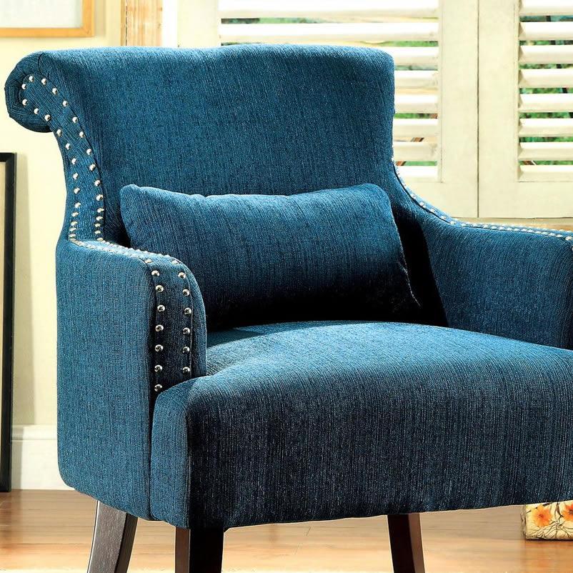  Furniture of America Agalva Stationary Fabric Accent Chair CM-AC6113TL IMAGE 2