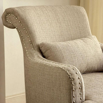  Furniture of America Agalva Stationary Fabric Accent Chair CM-AC6113BG IMAGE 3