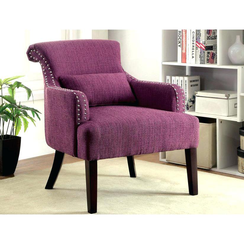  Furniture of America Agalva Stationary Fabric Accent Chair CM-AC6113PR IMAGE 1