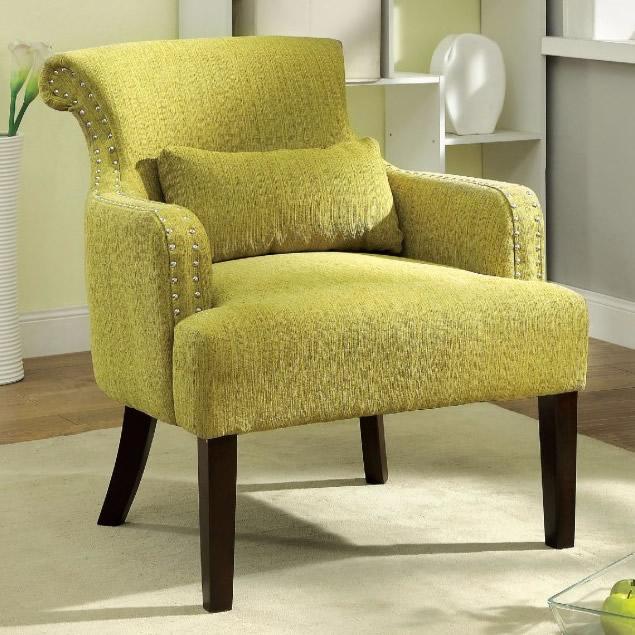  Furniture of America Agalva Stationary Fabric Accent Chair CM-AC6113GR IMAGE 1