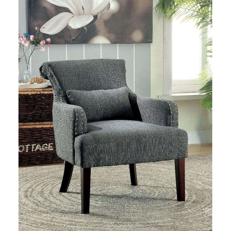  Furniture of America Agalva Stationary Fabric Accent Chair CM-AC6113GY IMAGE 5
