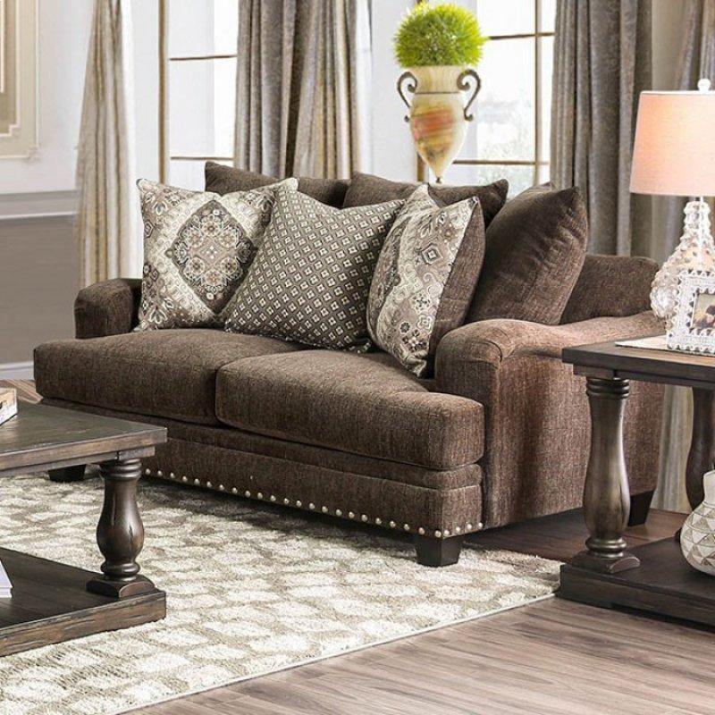  Furniture of America Pauline Stationary Fabric Loveseat SM3075-LV IMAGE 1