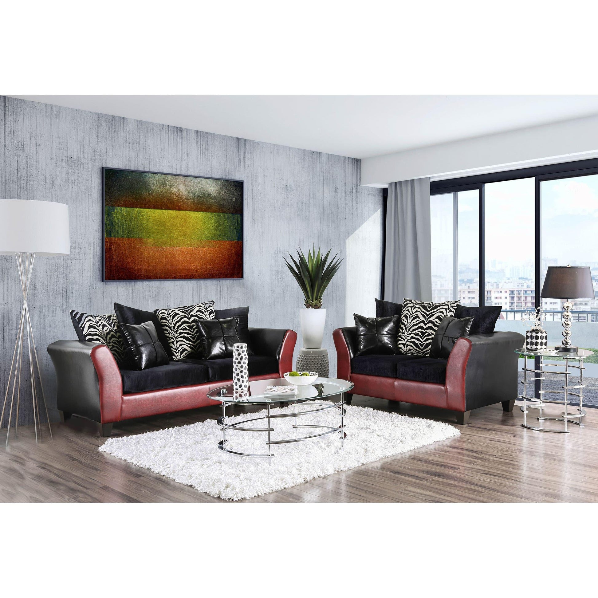  Furniture of America Kaelyn Stationary Leatherette Sofa SM4076-SF IMAGE 7