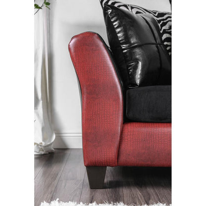  Furniture of America Kaelyn Stationary Leatherette Loveseat SM4076-LV IMAGE 4