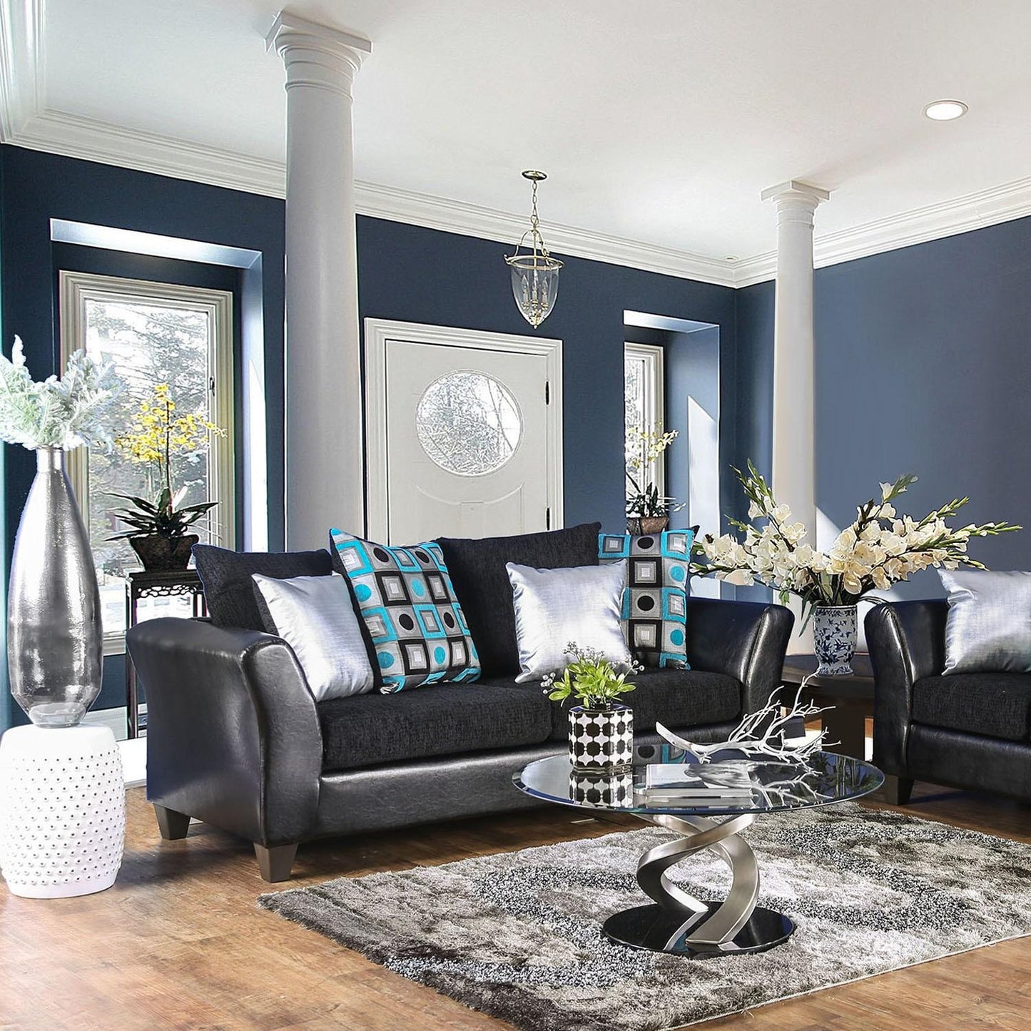 Furniture of America Kaelyn Stationary Leatherette Sofa SM4090-SF IMAGE 2