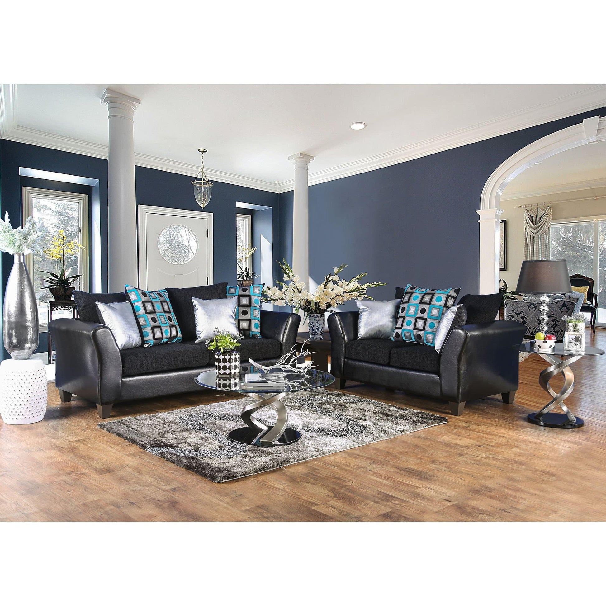  Furniture of America Kaelyn Stationary Leatherette Sofa SM4090-SF IMAGE 5