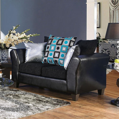  Furniture of America Kaelyn Stationary Leatherette Loveseat SM4090-LV IMAGE 1