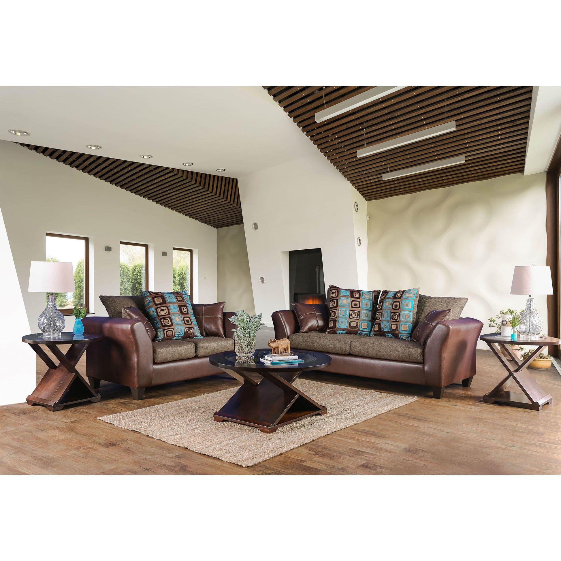  Furniture of America Kaelyn Stationary Leatherette Loveseat SM4080-LV IMAGE 6