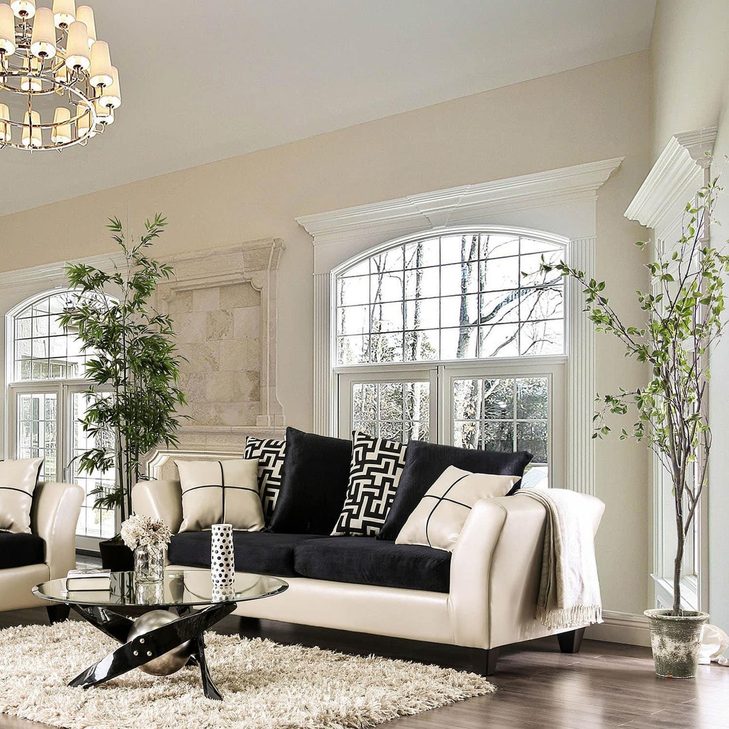  Furniture of America Kaelyn Stationary Leatherette Sofa SM4070-SF IMAGE 2