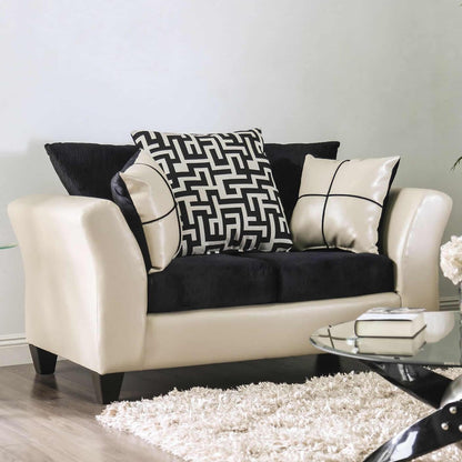  Furniture of America Kaelyn Stationary Leatherette Loveseat SM4070-LV IMAGE 1