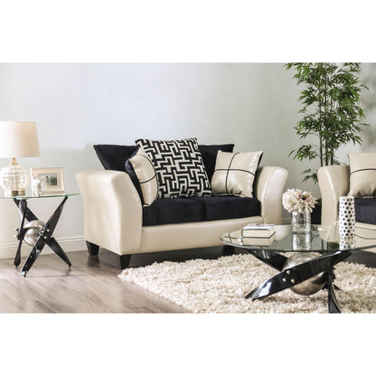  Furniture of America Kaelyn Stationary Leatherette Loveseat SM4070-LV IMAGE 2