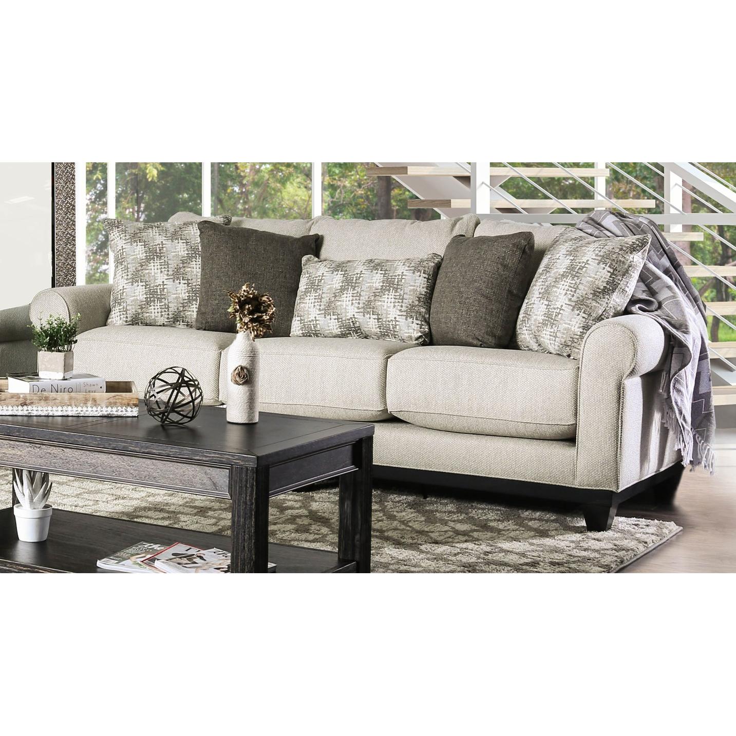  Furniture of America Asma Stationary Fabric Sofa SM1225-SF IMAGE 1