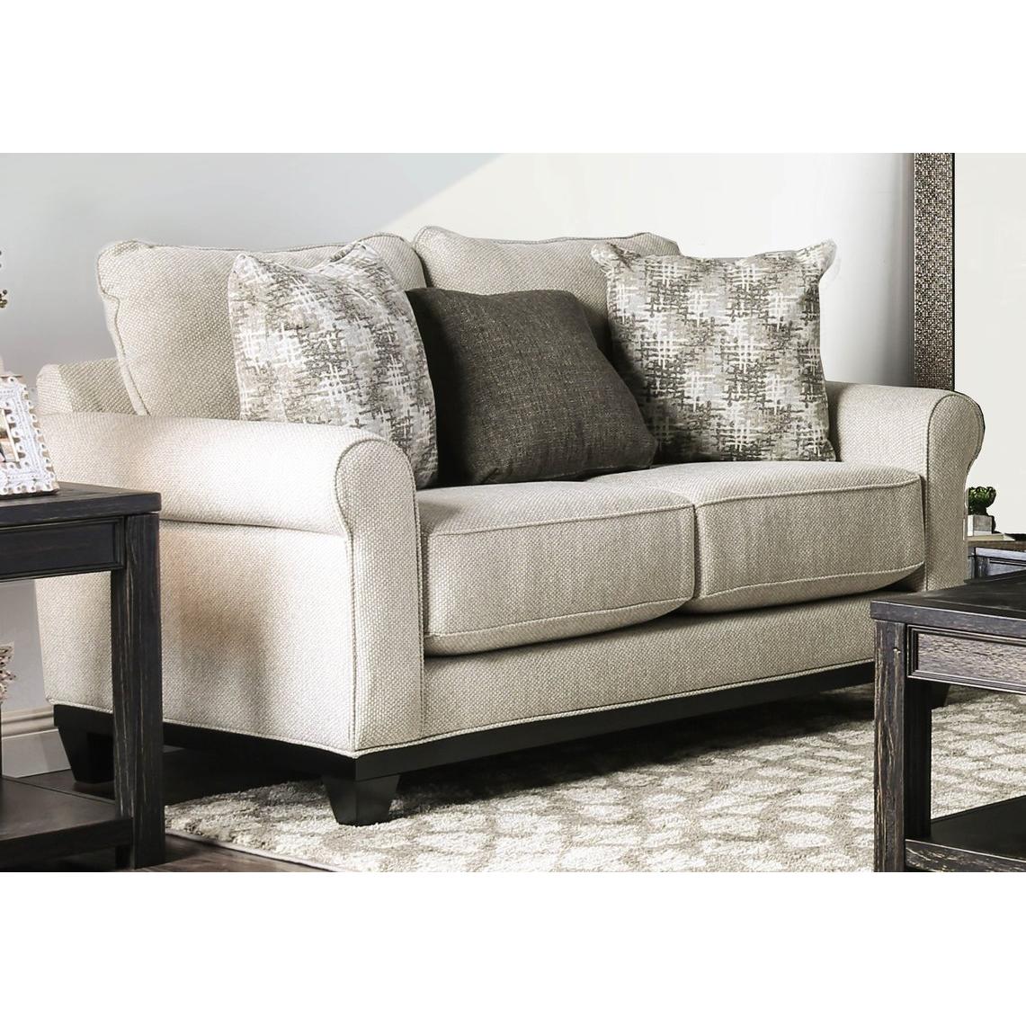  Furniture of America Asma Stationary Fabric Loveseat SM1225-LV IMAGE 1