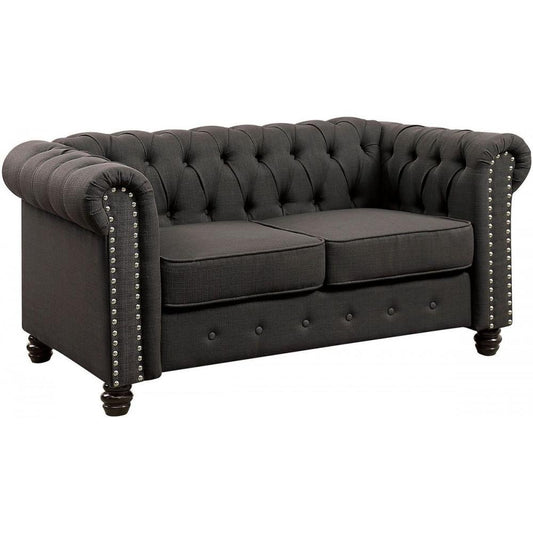  Furniture of America Winifred Stationary Fabric Loveseat CM6342GY-LV-PK IMAGE 1