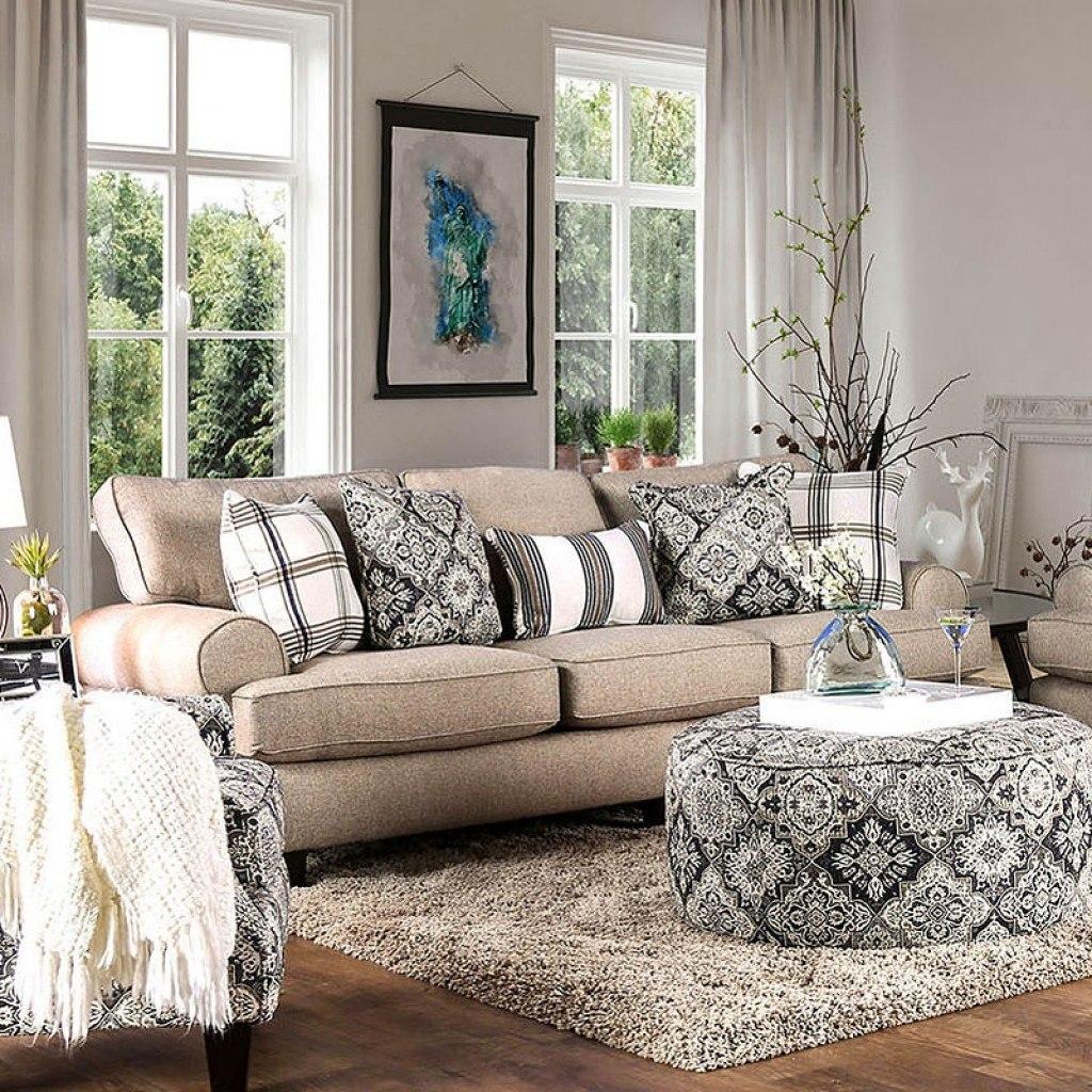 Furniture of America Bernadette Stationary Fabric Sofa SM8200-SF IMAGE 1