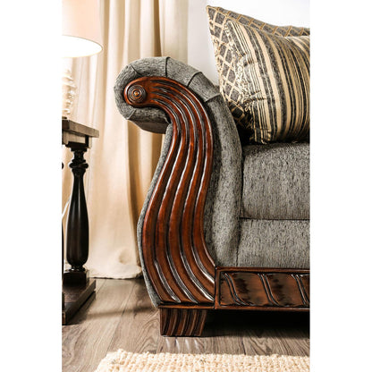  Furniture of America Mikayla Stationary Fabric Loveseat SM6211-LV IMAGE 4