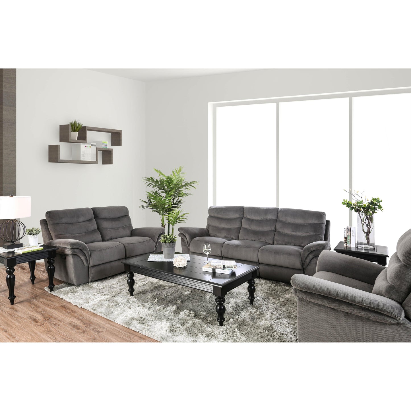  Furniture of America Hamlin Reclining Fabric Loveseat CM6574-LV IMAGE 3