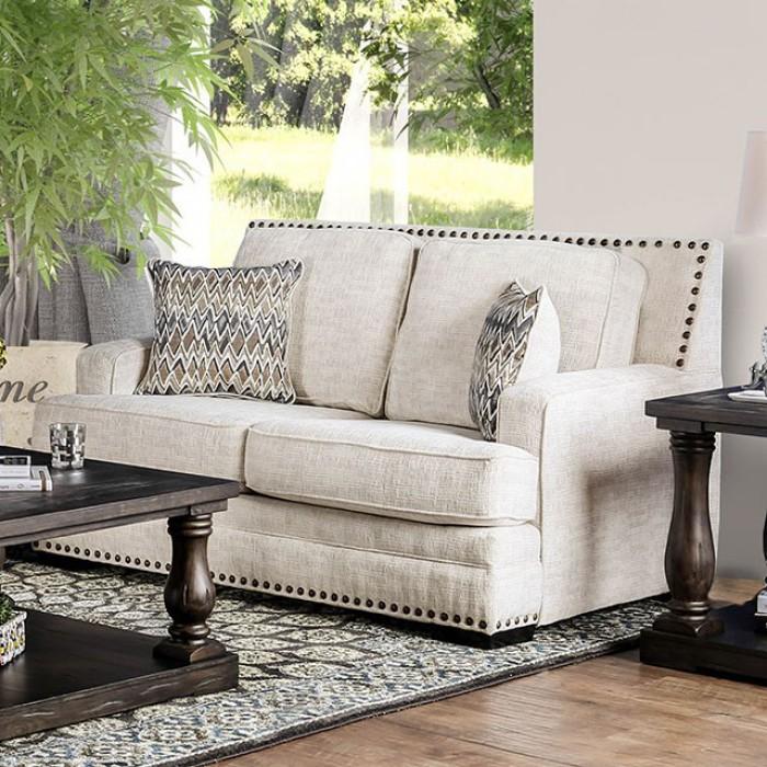  Furniture of America Osvaldo Stationary Fabric Loveseat SM5188-LV IMAGE 1