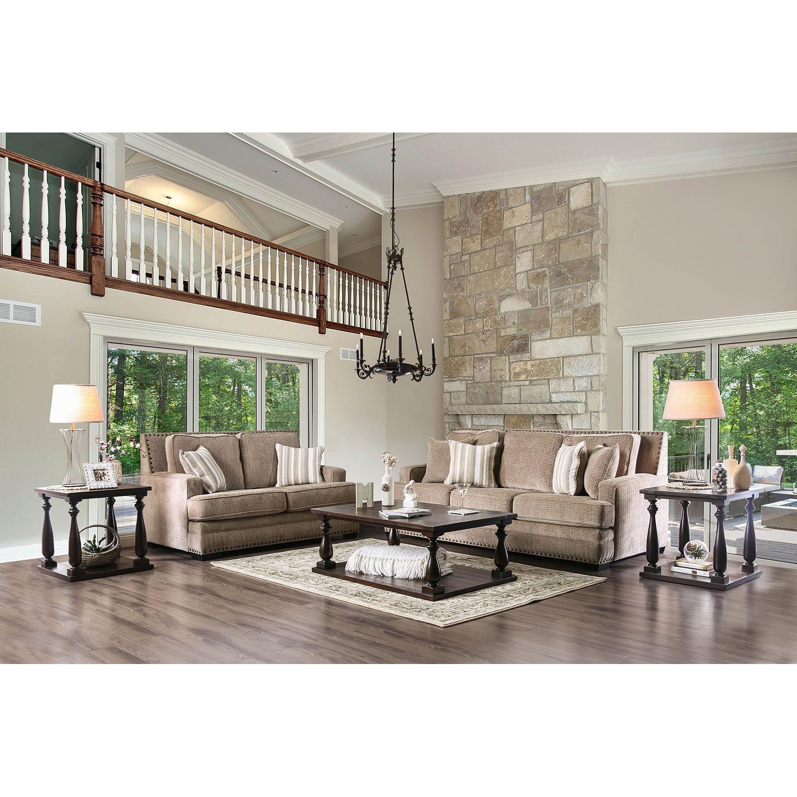  Furniture of America Osvaldo Stationary Fabric Sofa SM5187-SF IMAGE 8