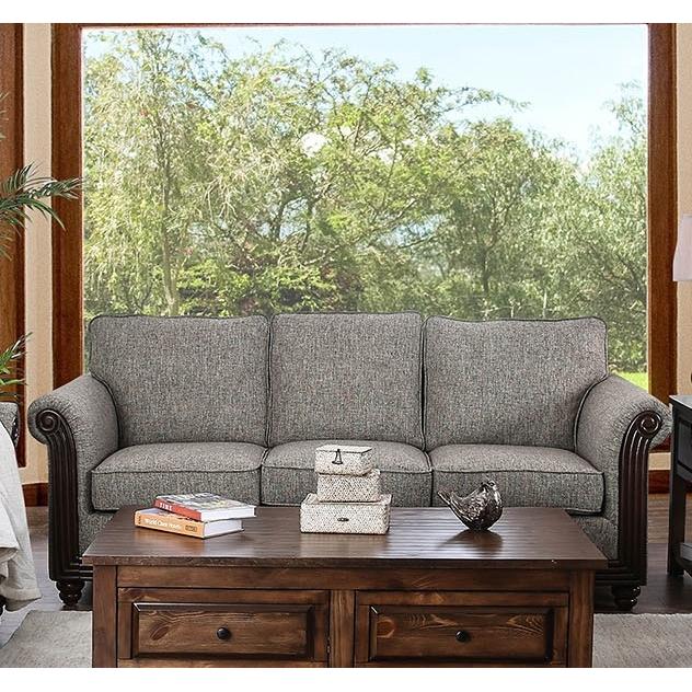  Furniture of America Morgan Stationary Fabric Sofa CM6573-SF IMAGE 1