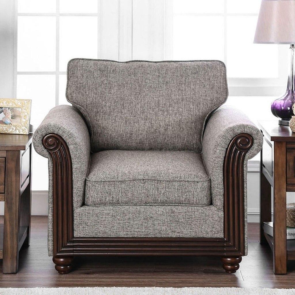  Furniture of America Morgan Stationary Fabric Chair CM6573-CH IMAGE 1