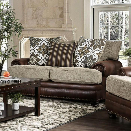  Furniture of America Reyna Stationary Fabric Loveseat SM5147-LV IMAGE 1