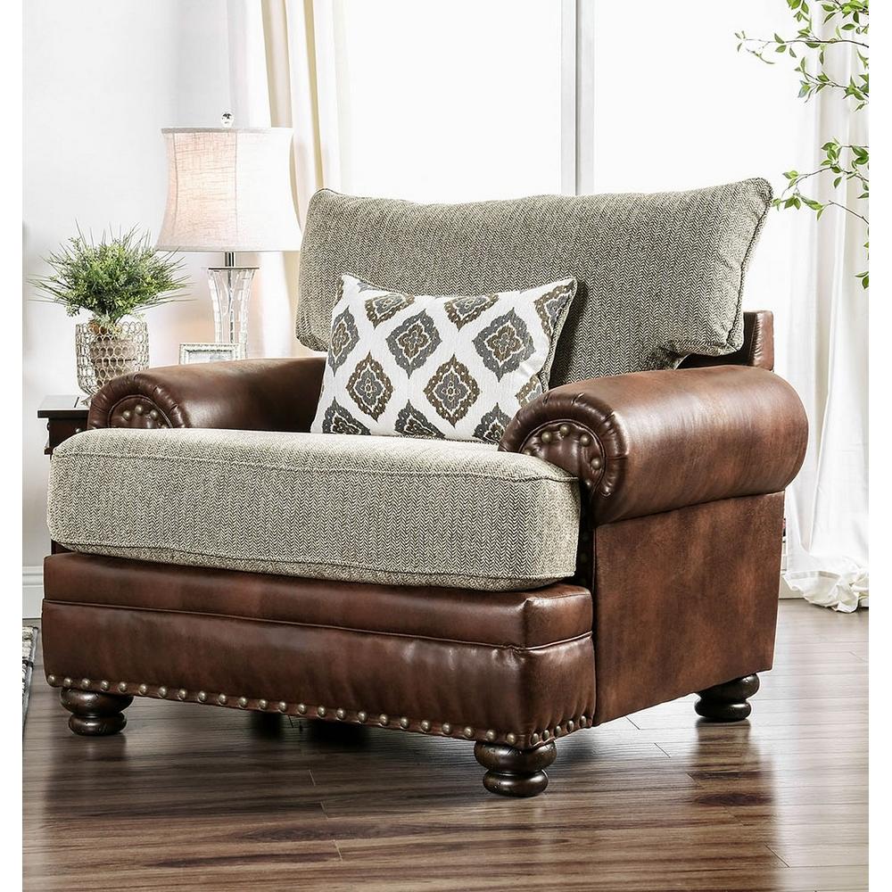  Furniture of America Reyna Stationary Fabric Chair SM5147-CH IMAGE 1