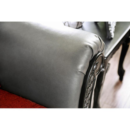  Furniture of America Midleton Stationary Leatherette Loveseat SM7440-LV IMAGE 4
