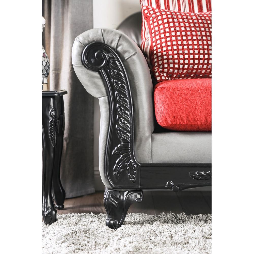  Furniture of America Midleton Stationary Leatherette Loveseat SM7440-LV IMAGE 5