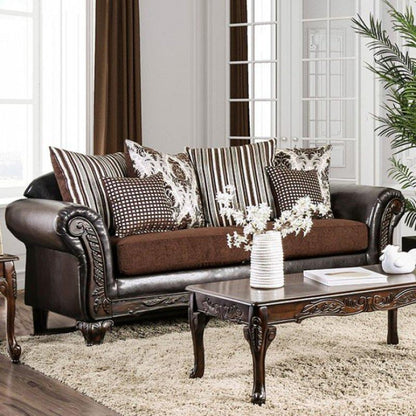  Furniture of America Midleton Stationary Leatherette Sofa SM7406-SF IMAGE 1