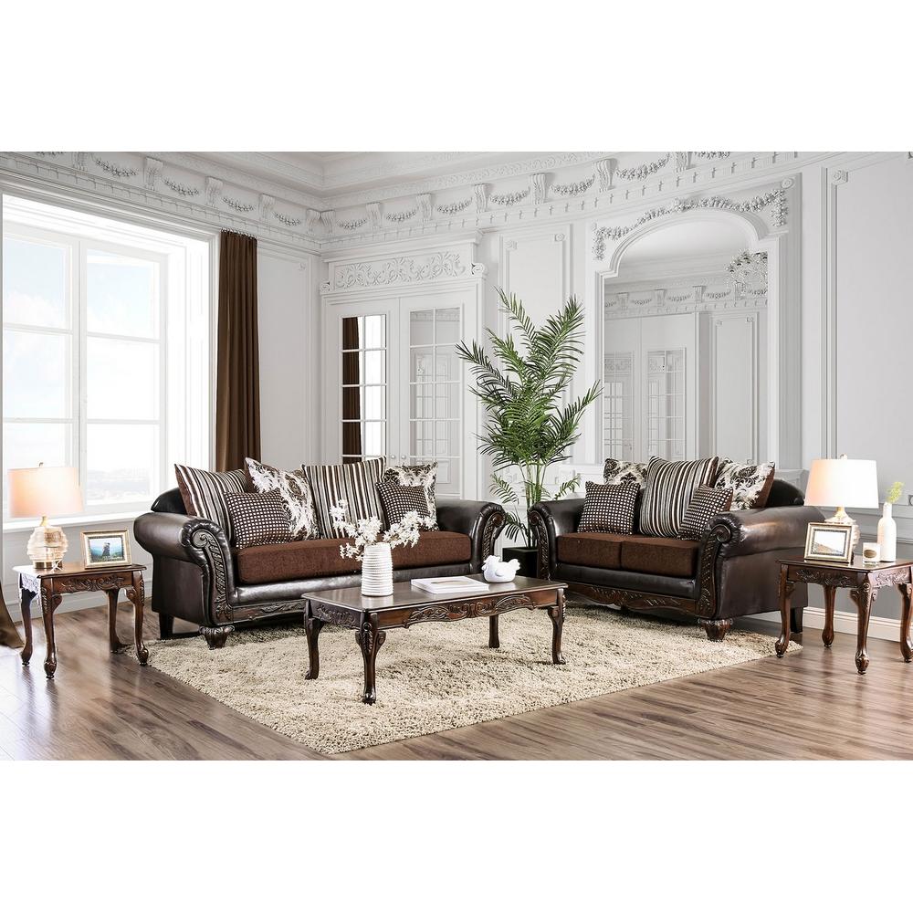  Furniture of America Midleton Stationary Leatherette Loveseat SM7406-LV IMAGE 7