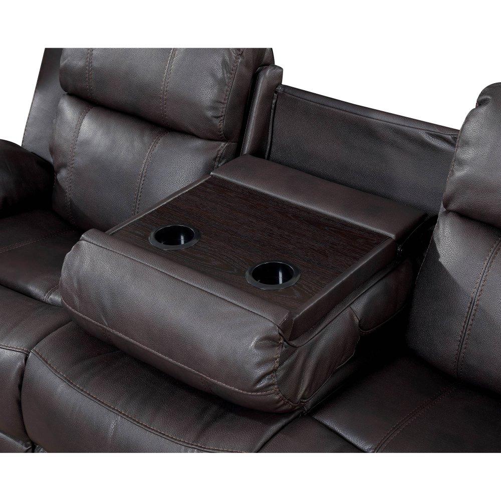  Furniture of America Pondera Reclining Leather Look Sofa CM6568-SF IMAGE 4