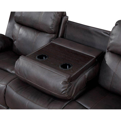  Furniture of America Pondera Reclining Leather Look Sofa CM6568-SF IMAGE 4