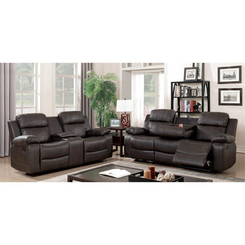  Furniture of America Pondera Reclining Leather Look Sofa CM6568-SF IMAGE 6
