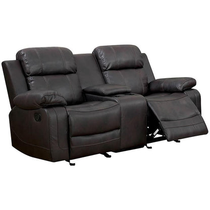  Furniture of America Pondera Reclining Leather Look Loveseat CM6568-LV IMAGE 1