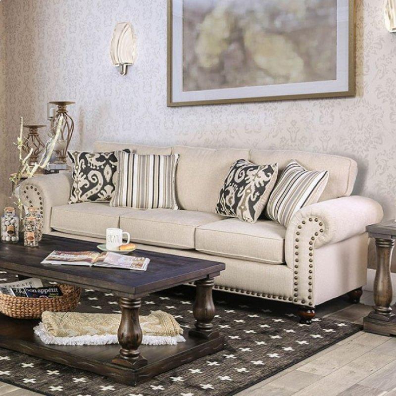  Furniture of America Calloway Stationary Fabric Sofa SM8111-SF IMAGE 1