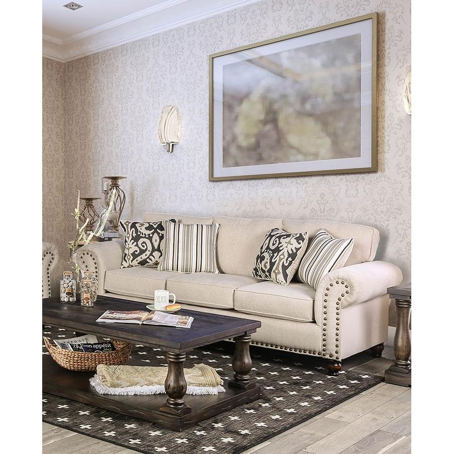  Furniture of America Calloway Stationary Fabric Sofa SM8111-SF IMAGE 2