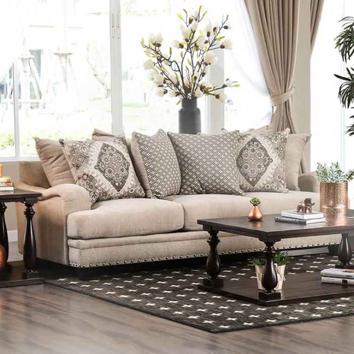  Furniture of America Jaylinn Stationary Fabric Sofa SM3074-SF IMAGE 1