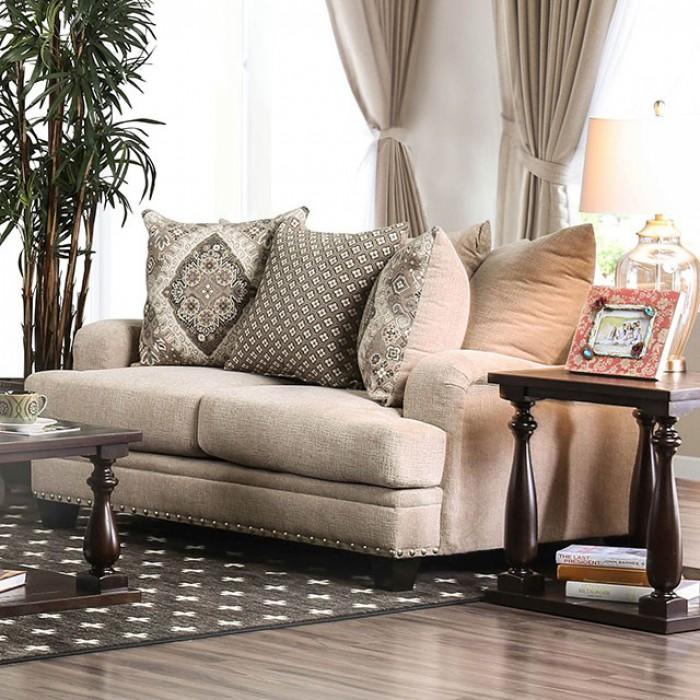  Furniture of America Jaylinn Stationary Fabric Loveseat SM3074-LV IMAGE 1