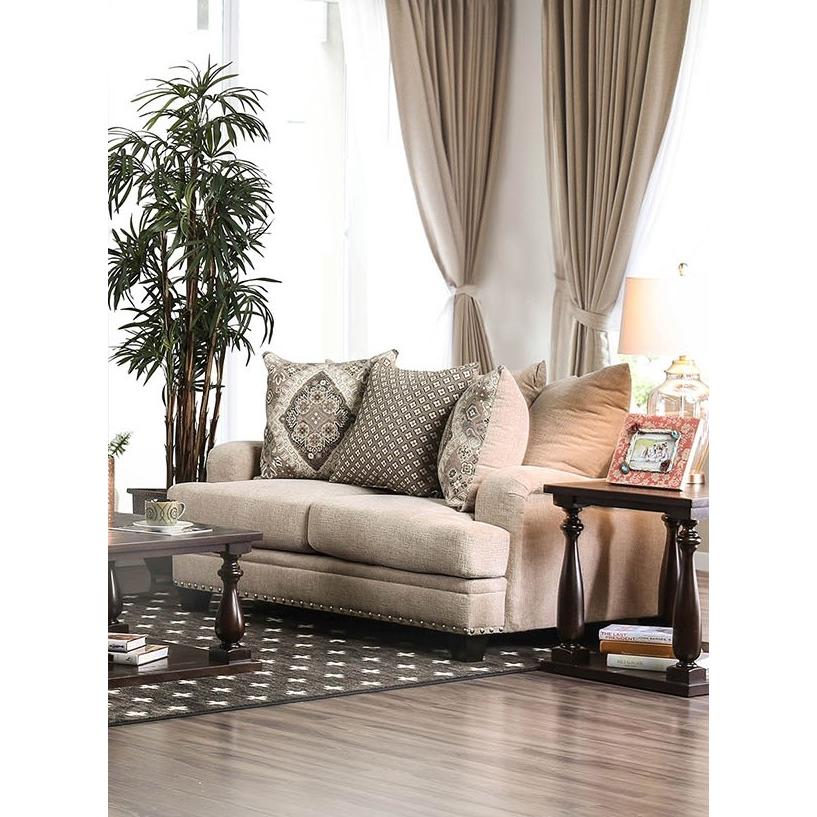  Furniture of America Jaylinn Stationary Fabric Loveseat SM3074-LV IMAGE 2
