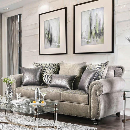  Furniture of America Sinatra Stationary Fabric Sofa SM6153-SF IMAGE 1