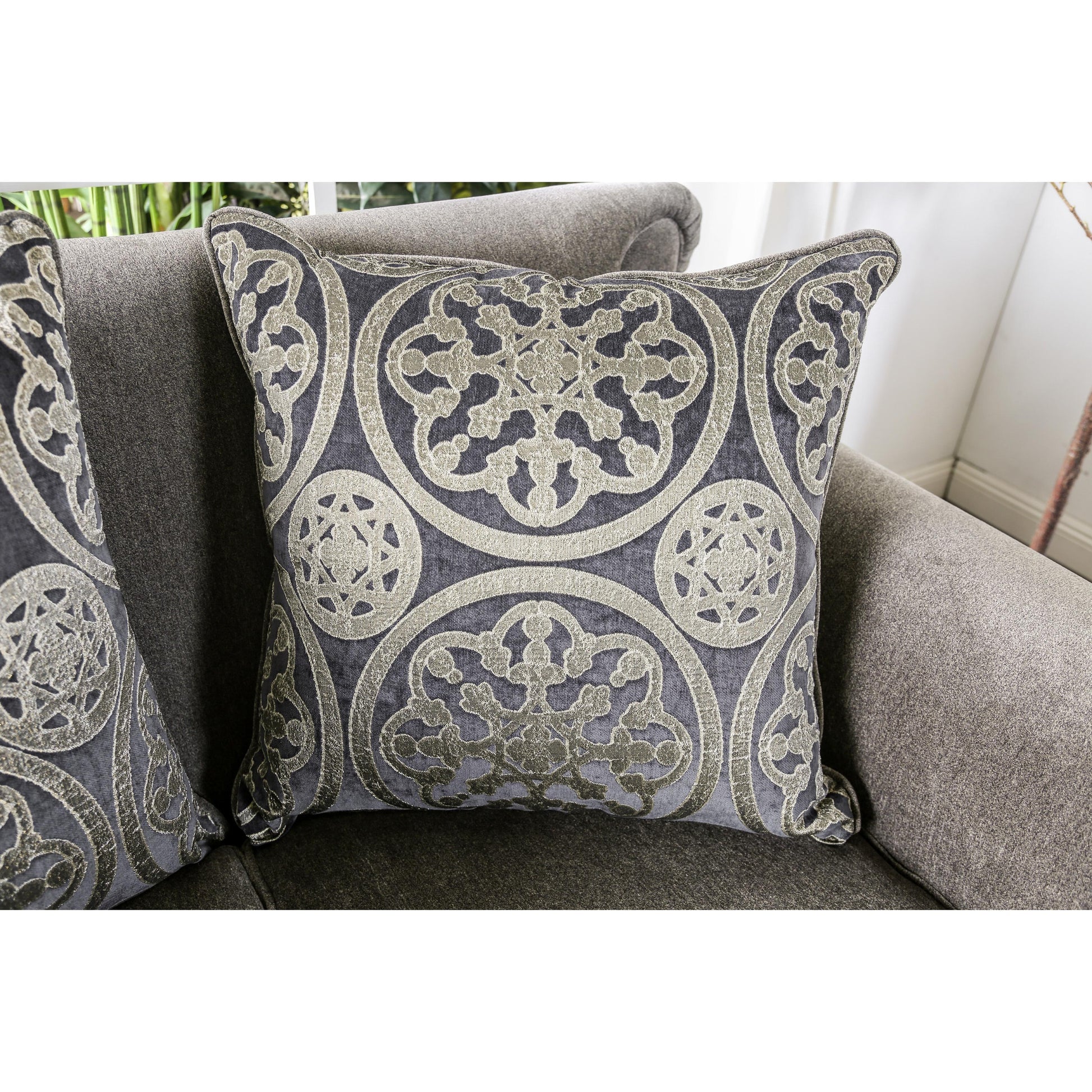  Furniture of America Sinatra Stationary Fabric Sofa SM6153-SF IMAGE 5