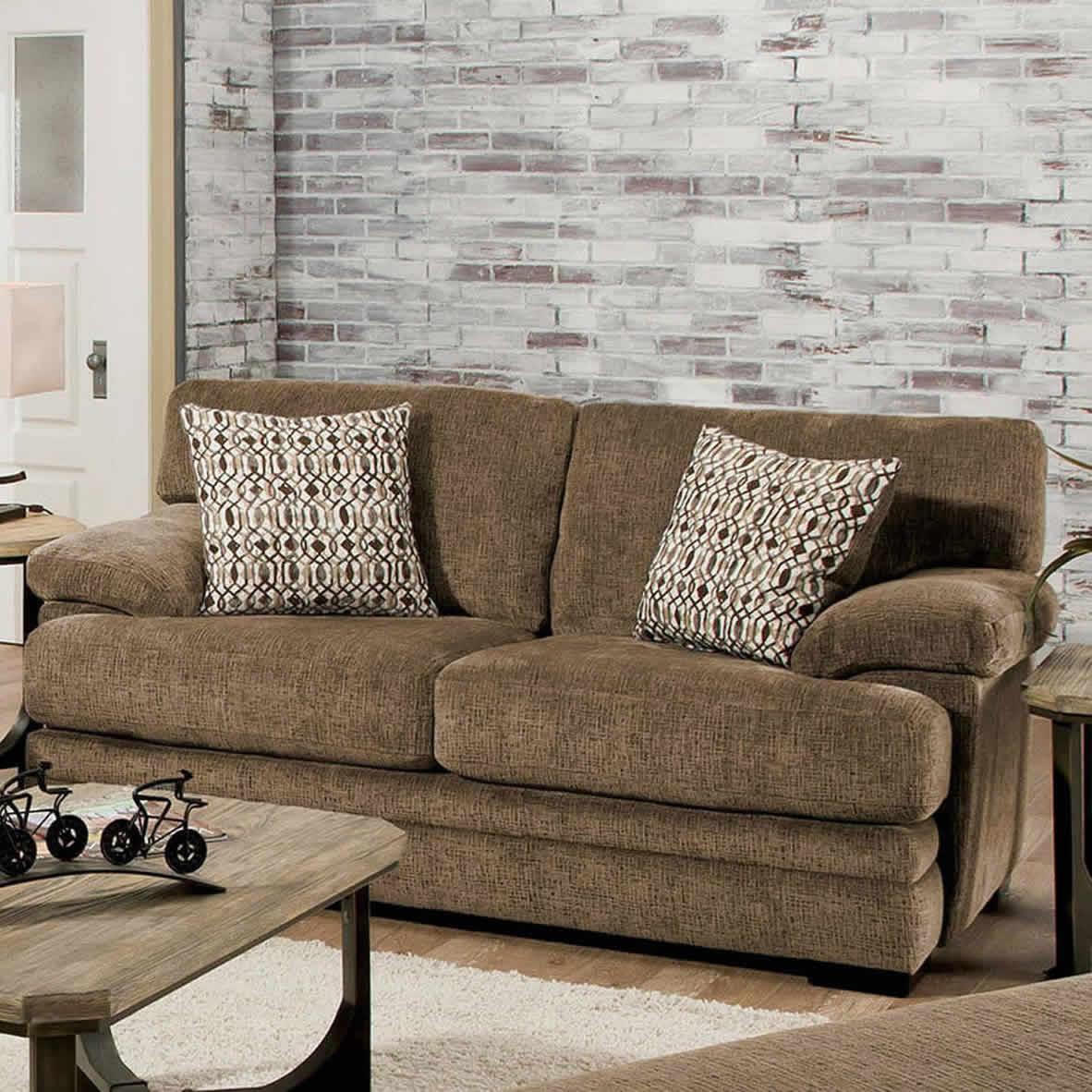  Furniture of America Abrianna Stationary Fabric Loveseat SM5162BR-LV IMAGE 1