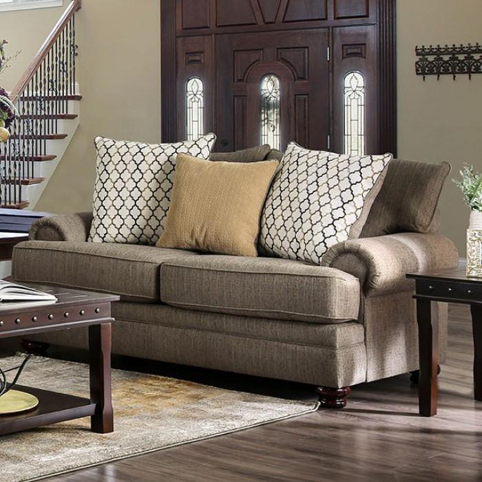  Furniture of America Augustina Stationary Fabric Loveseat SM5164-LV IMAGE 1