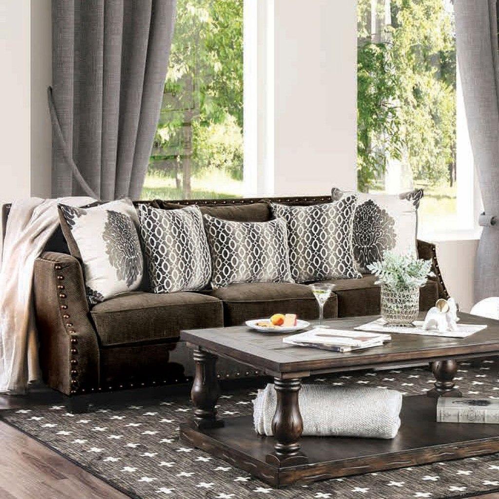  Furniture of America Cornelia Stationary Fabric Sofa SM3073-SF IMAGE 1