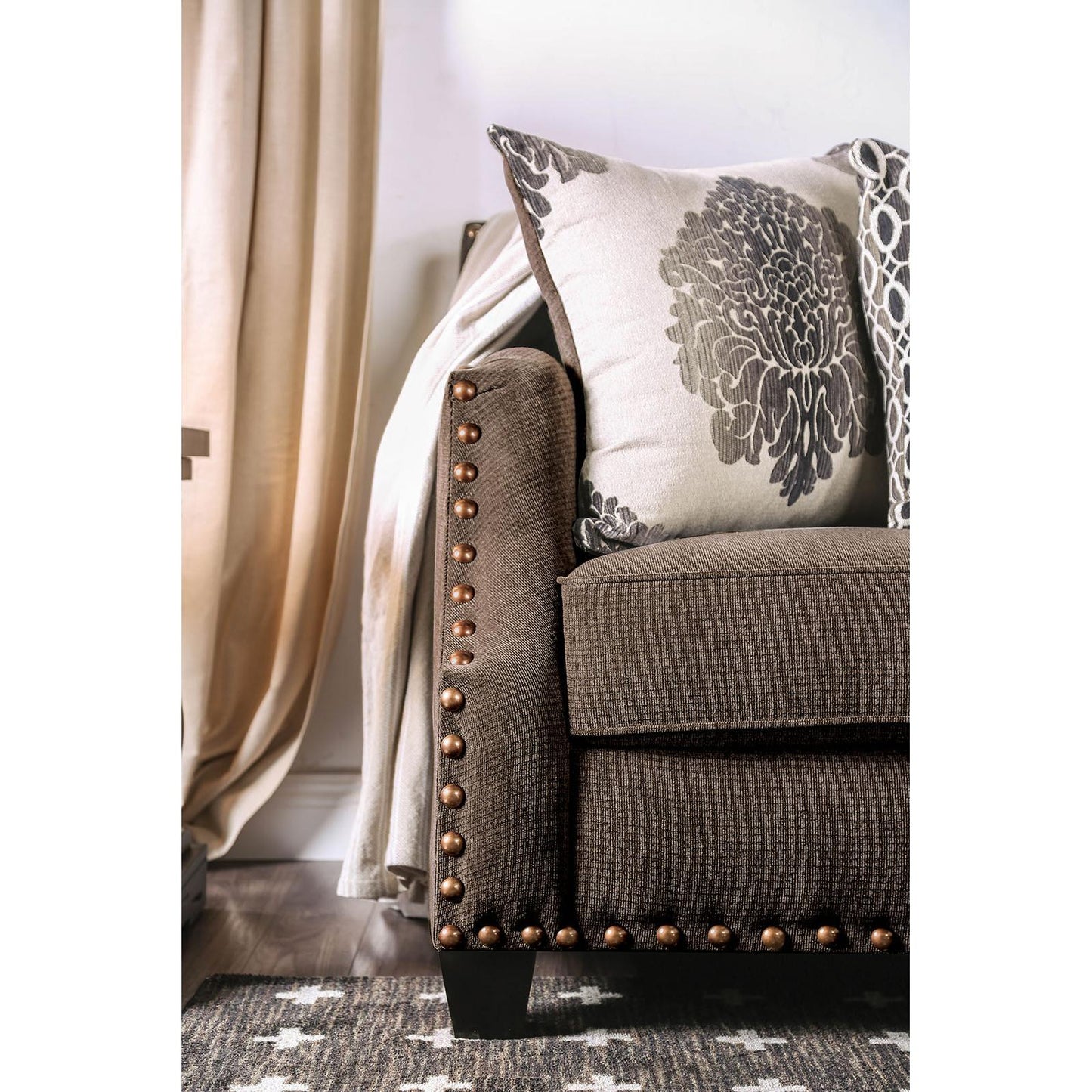 Furniture of America Cornelia Stationary Fabric Sofa SM3073-SF IMAGE 4